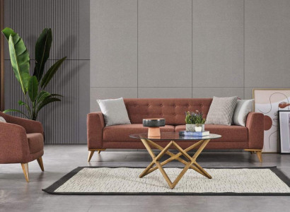 Wohnzimmer set Rosa Stilvoll Garnitur sofa 3+1 Sitzer Sessel Couchen